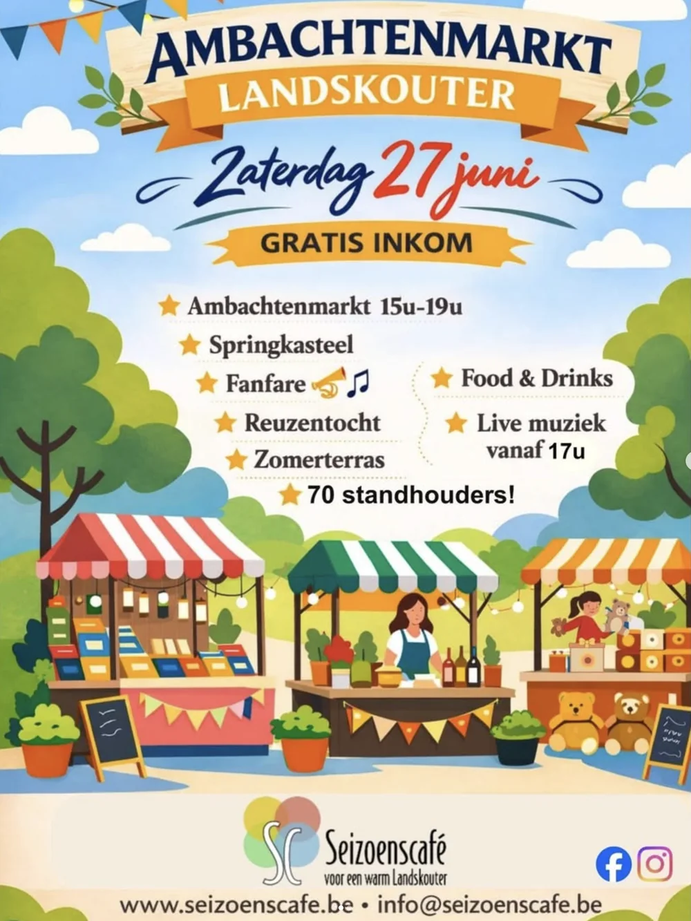 Ambachtenmarkt Landskouter op zaterdag 27 juni - Flowz is erbij